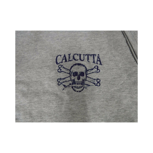 New Authentic Calcutta Short Sleeve Shirt  Heather Gray/ Navy Original Logo Front and Back  P.I.T.B  XLarge