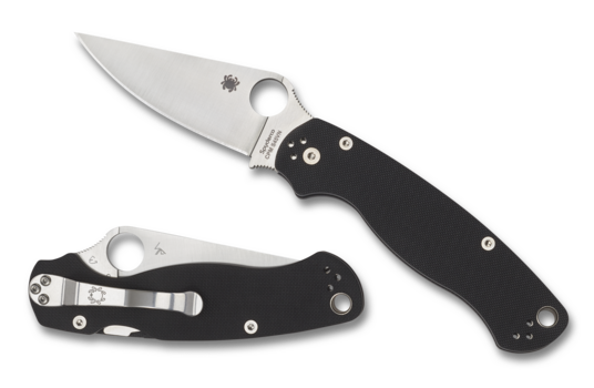 NEW Spyderco Para Military 2 G-10 Black Plainedge