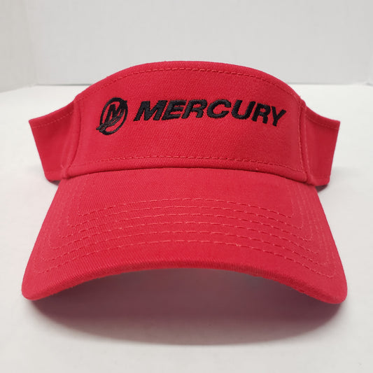 New Authentic Mercury Marine Visor Red/ Black Logo