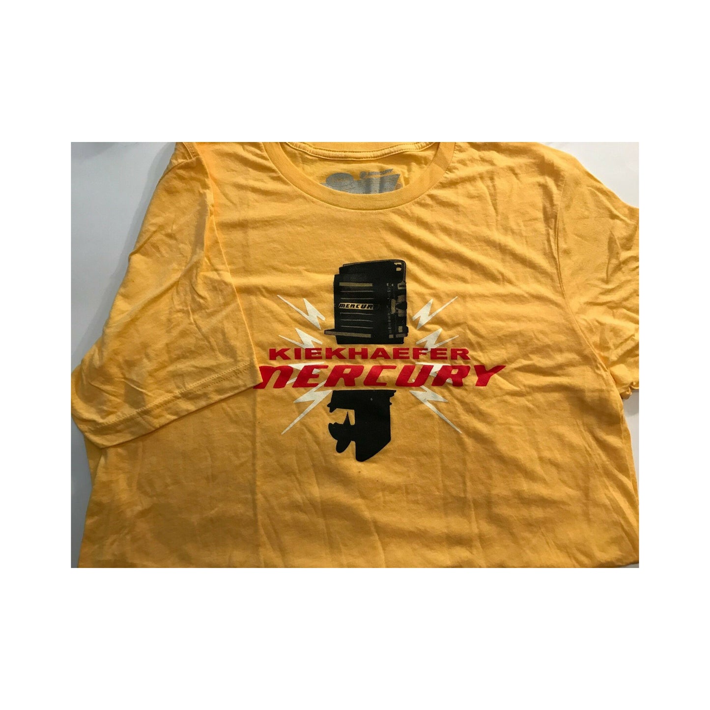 New Authentic Mercury SS Shirt Large - Phantom Yellow Kiekhaefer Motor