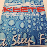 New Skeeter Sun Shield Gaiter Mask With Logo/Water Drops Blue