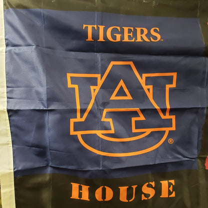 Rivalry Flag/ Crimson vs. Tigers House Divided Flag Orange/ Blue & Red/White
