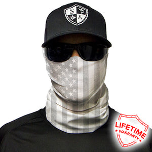 SA CO Multi-Use Gaiter Mask Whiteout American Flag