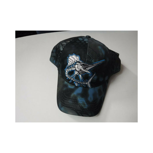 New Authentic Outdoor Hat Kryptek Neptune Marlin Bonefish Blue/ Black