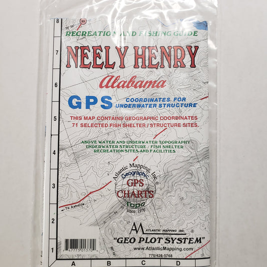 Atlantic Mapping GPS Paper Map Neely Henry