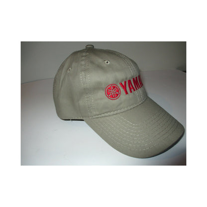 New Authentic Yamaha Hat Khaki/ Red Logo