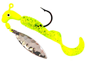 Road Runner Pro Curly Tail 1/16 - Chartreuse Sparkle
