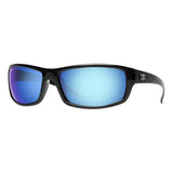 New Authentic Calcutta Prowler Sunglasses Shiny Black Frame/ Polarized Blue Mirror Lens