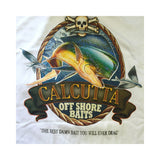New Authentic Calcutta Short Sleeve Shirt White/ Front Pocket/ Back Old School Dolphin-Rope