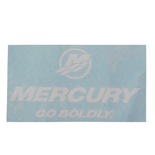 New Authentic Mercury Decal-  "GO BOLDLY" / White