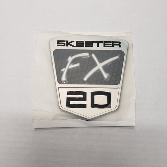 New Authentic Skeeter Emblem FX20 Black/ Silver 4"