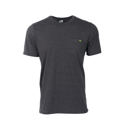 Hobie Men's T-shirt-Dk Gray/Lime Logo-3XL