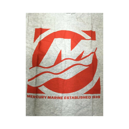 New Authentic Mercury Marine Short Sleeve Shirt Gray Red Quadrant Logo 2XL