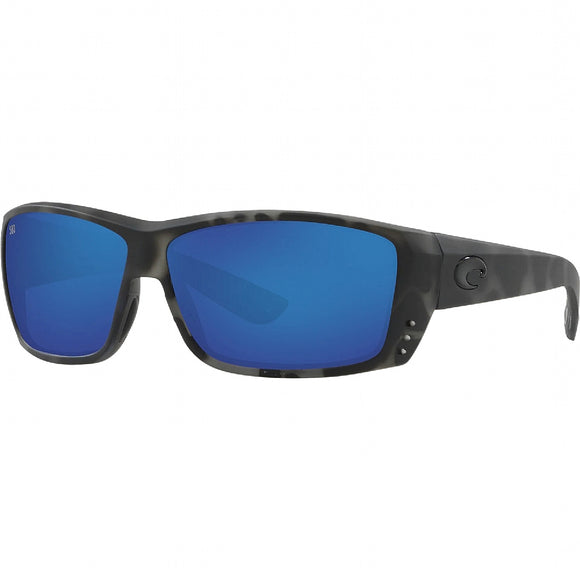 New Authentic Costa Del Mar Cat Cay OC Tiger Sunglasses Tiger Shark Frame Blue Mirror Lens 580G