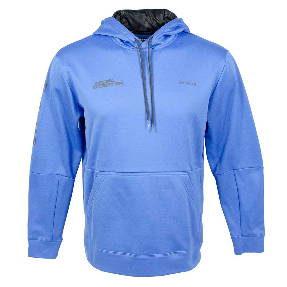 New Authentic Skeeter Simms Pacific Blue Hoodie Small
