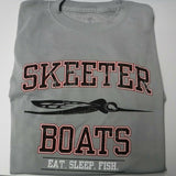 New Authentic Skeeter Short Sleeve T-Shirt Steel Gray