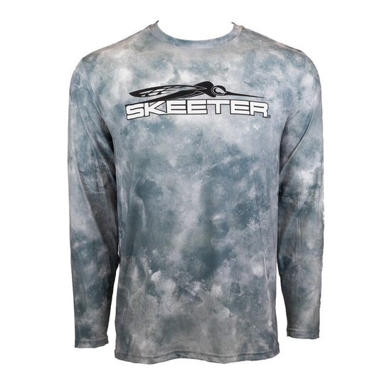 New Authentic Skeeter Silver Cloud Print Cotton Touch Long Sleeve Shirt-2XL
