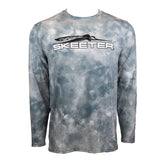 New Authentic Skeeter Silver Cloud Print Cotton Touch Long Sleeve Shirt-XL