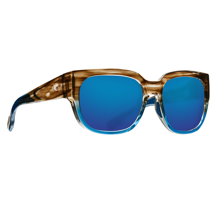 Shiny Wahoo Frame Blue Mirror Glass Lens