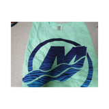 New Authentic Mercury Marine Short Sleeve Shirt Comfort Color Mint Green/ Navy Logo