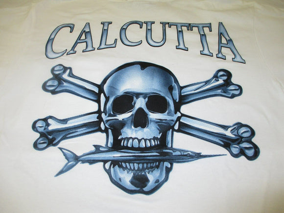 New Authentic Calcutta Short Sleeve Shirt/ Front Pocket/ Back Blue Steel Logo