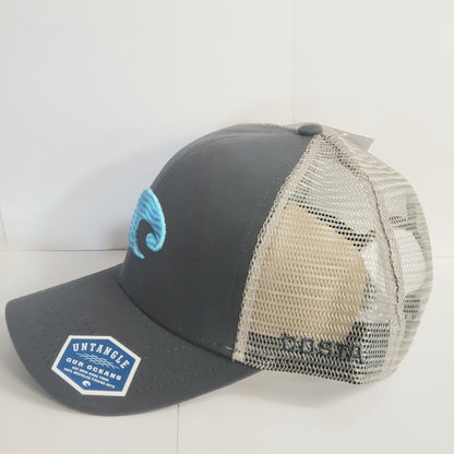 New Authentic Costa Trucker Hat Adjustable-Gray Trucker WAVE