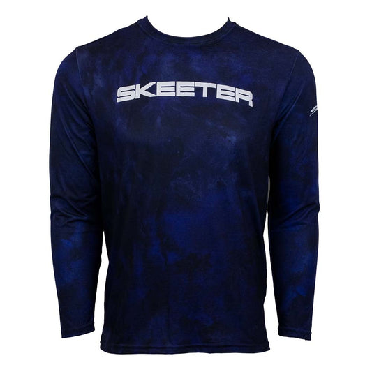 New Authentic Skeeter Navy Cloud Print Cotton Touch Long Sleeve-3 XL