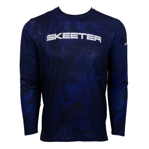 New Authentic Skeeter Navy Cloud Print Cotton Touch Long Sleeve-2 XL