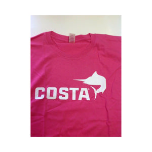 New Authentic Costa Short Sleeve T-Shirt Marlin Hot Pink