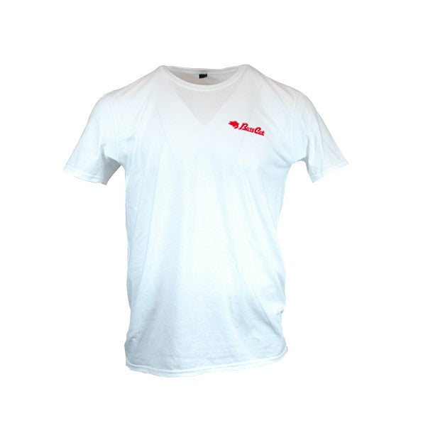 Bass Cat Feel the Rush T Shirt-White/Red Logo