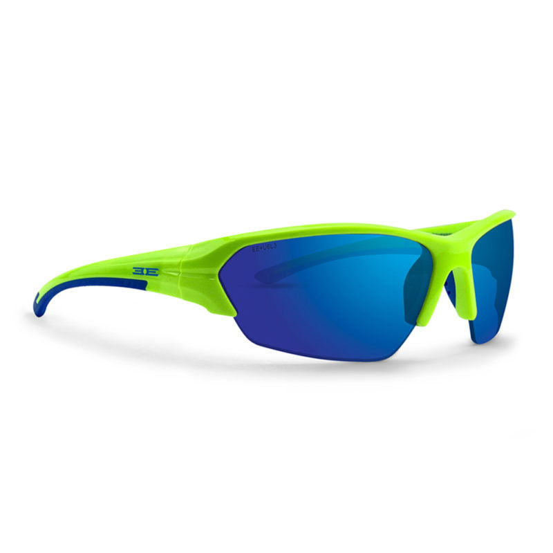 Lime and Blue Frame/ Green Mirror Lens