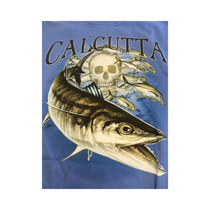 New Authentic Calcutta Short Sleeve Shirt California Blue/ Front Pocket/ Back Kingfish