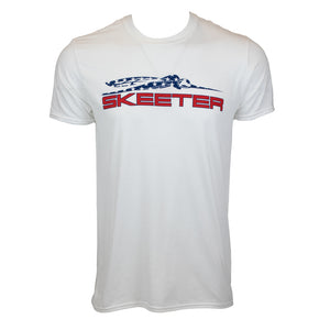 New Authentic Skeeter White STARS T-Shirt-XL