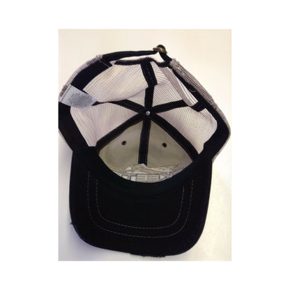 New Authentic Skeeter Distressed Hat Camo Black Bill Khaki Mesh