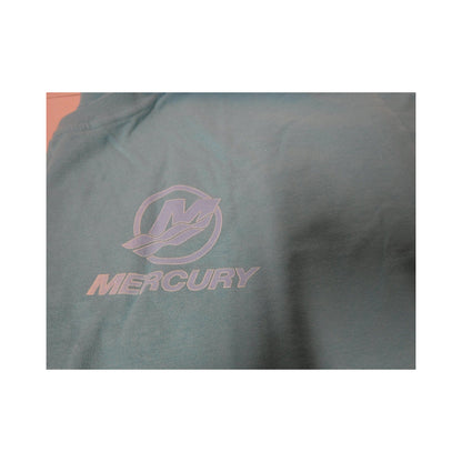 New Authentic Mercury Marine Short Sleeve Shirt Blue Ringspun Comfort Color Mercury Boat XL