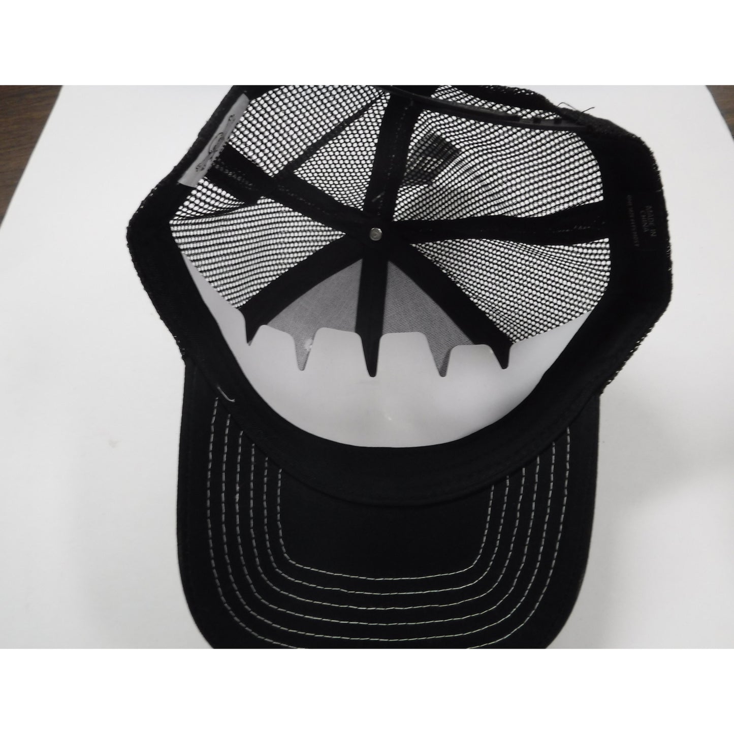 New Authentic Calcutta Hat Black with White Logo /Black Mesh