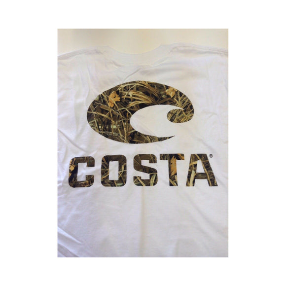 New Authentic Costa Short Sleeve T-Shirt Camo Logo Sz Small