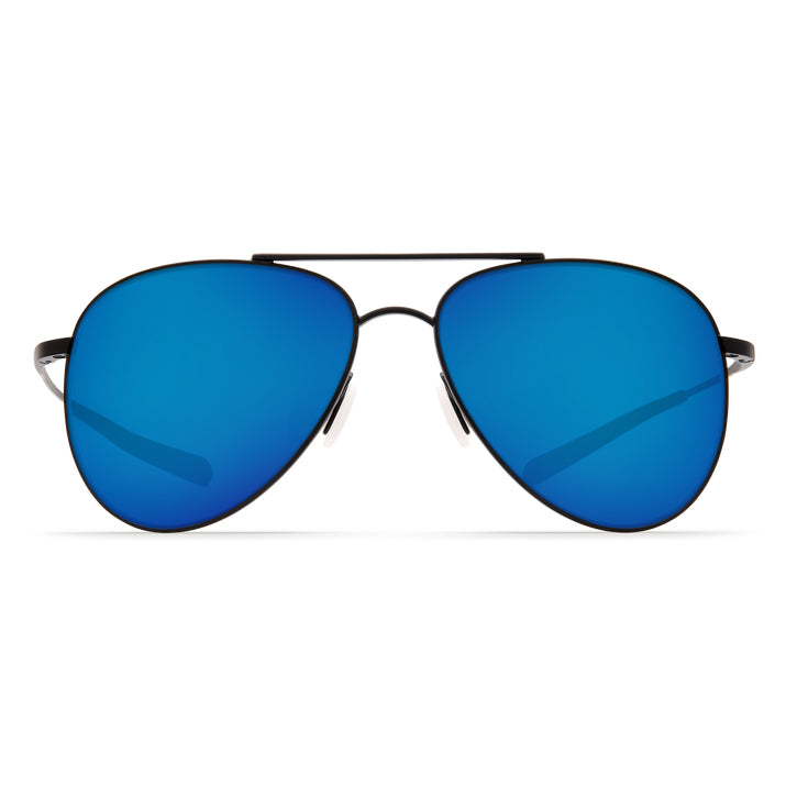 New Authentic Costa Cook Sunglasses Satin Black/ Polarized Blue Mirror Lens