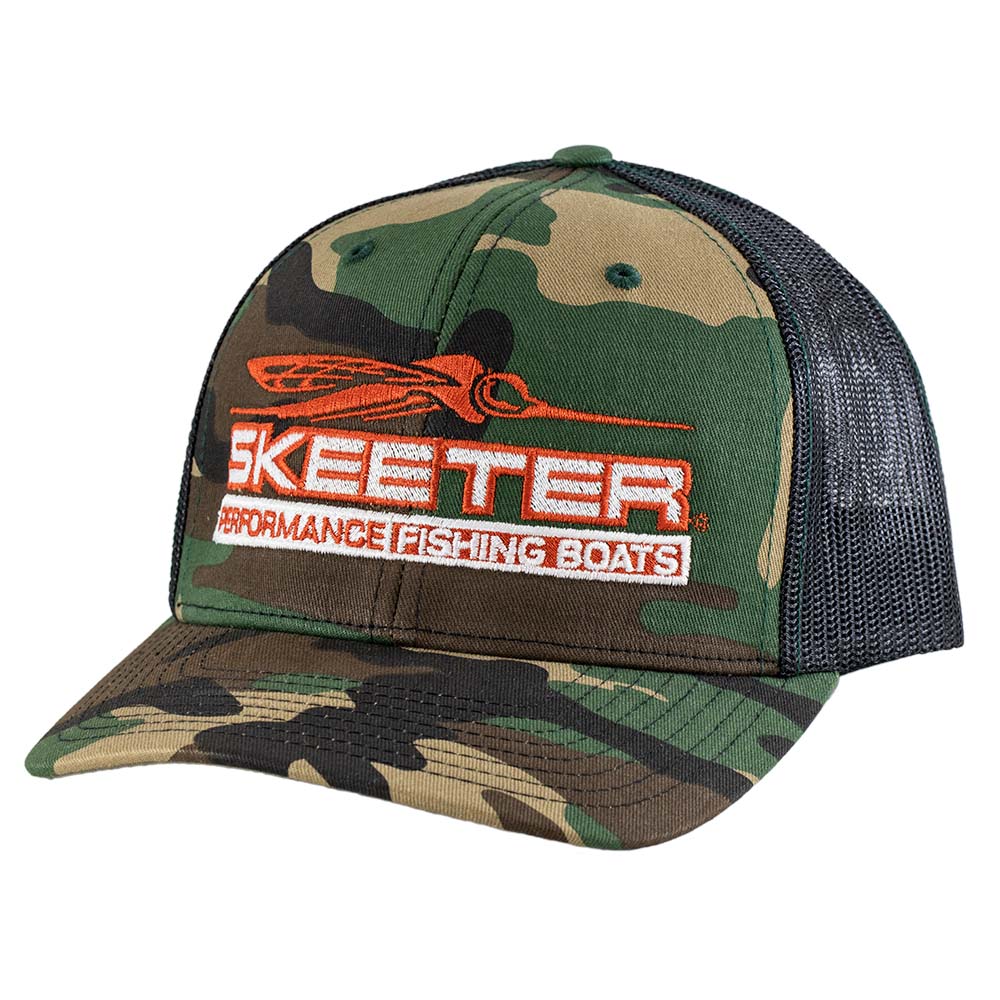 New Authentic Skeeter Richardson Black Camo/Orange Logo Hat