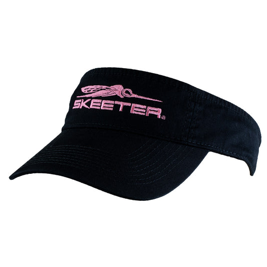 New Authentic Skeeter Visor-Black/Pink Logo