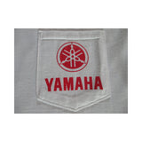 New Yamaha Short Sleeve T-shirt White w/ Front Pocket w/ Yamaha Logo/ Back Bass Fish 2XL