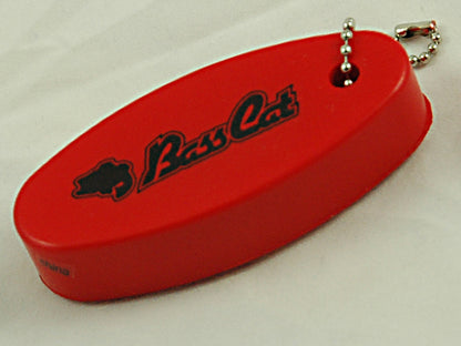 Bass Cat Floating Key Chain-Red/Black Logo