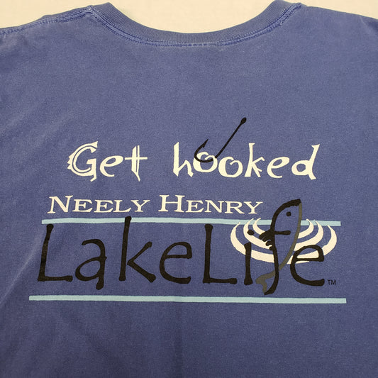 Lakelife SS Comfort Color TShirt/ Get Hooked Neely Henry Periwinkle Medium