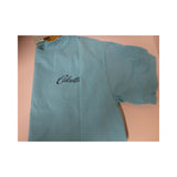 New Authentic Calcutta Short Sleeve Shirt  Lagoon Blue/ Front Calcutta/ Back Multi-Color Sailfish Medium