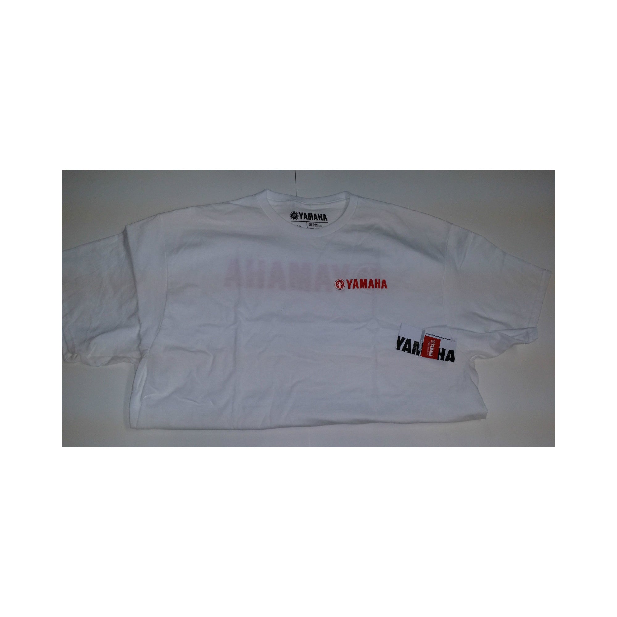 New Yamaha T Shirt Short Sleeve White with Red Logo The Loft at