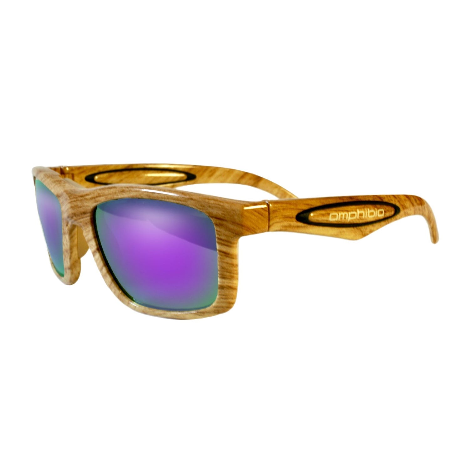 Light Wood Grain Frame with Purple Shock