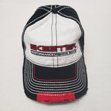 New Authentic Skeeter Distressed Black Cloth Hat/ Red Patch on Bill/ Adjustable