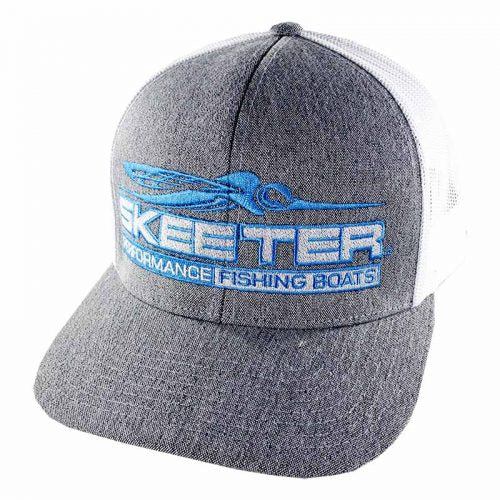 New Authentic Skeeter Trucker Hat Gray/White Teal Blue