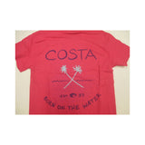 New Authentic Costa Short Sleeve T-Shirt Palm Hot Pink