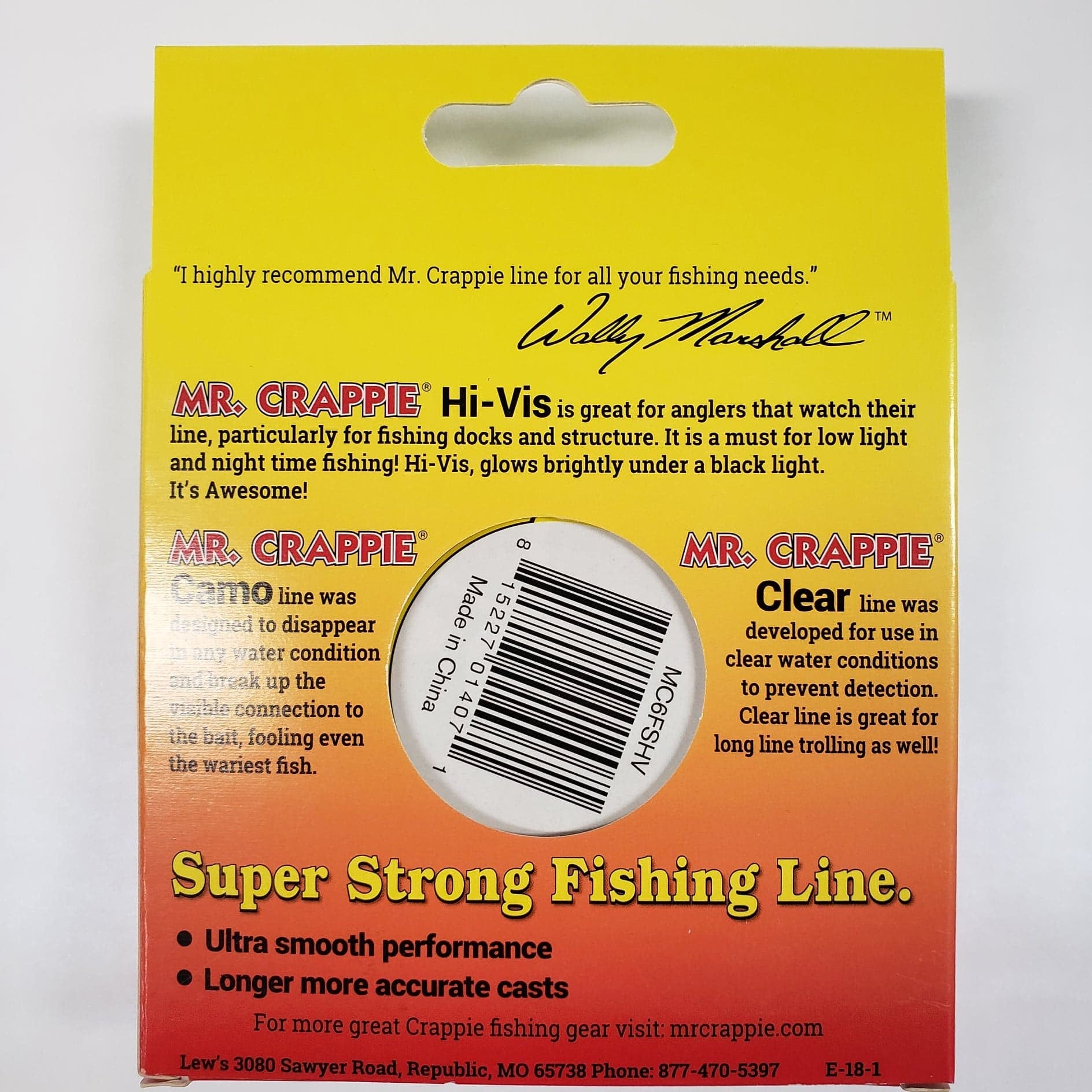 Mr. Crappie® MEGA Filler 6 lb. - 500 yards Monofilament Fishing